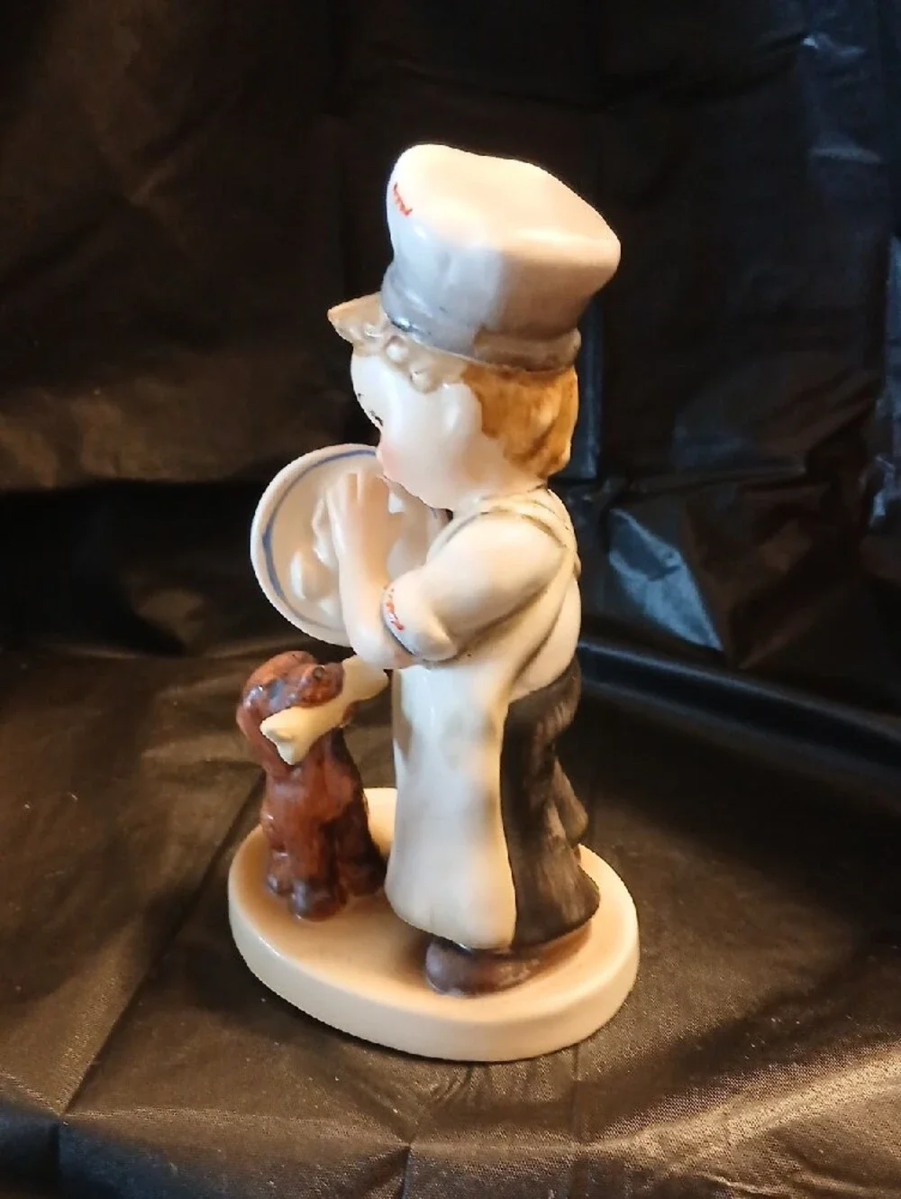 Napco Porcelain Boy with Dog Figurine - 